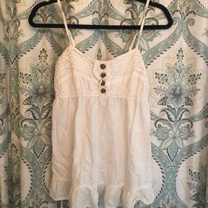White boho tank